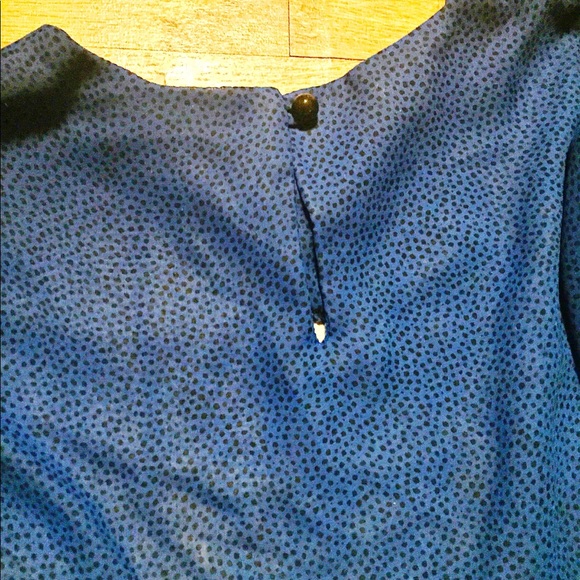 Vintage Blue Polka Dot Dress - Picture 4 of 4